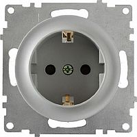 Розетка с заземлением без рамки OneKeyElectro Florence 1-м. серый картинка